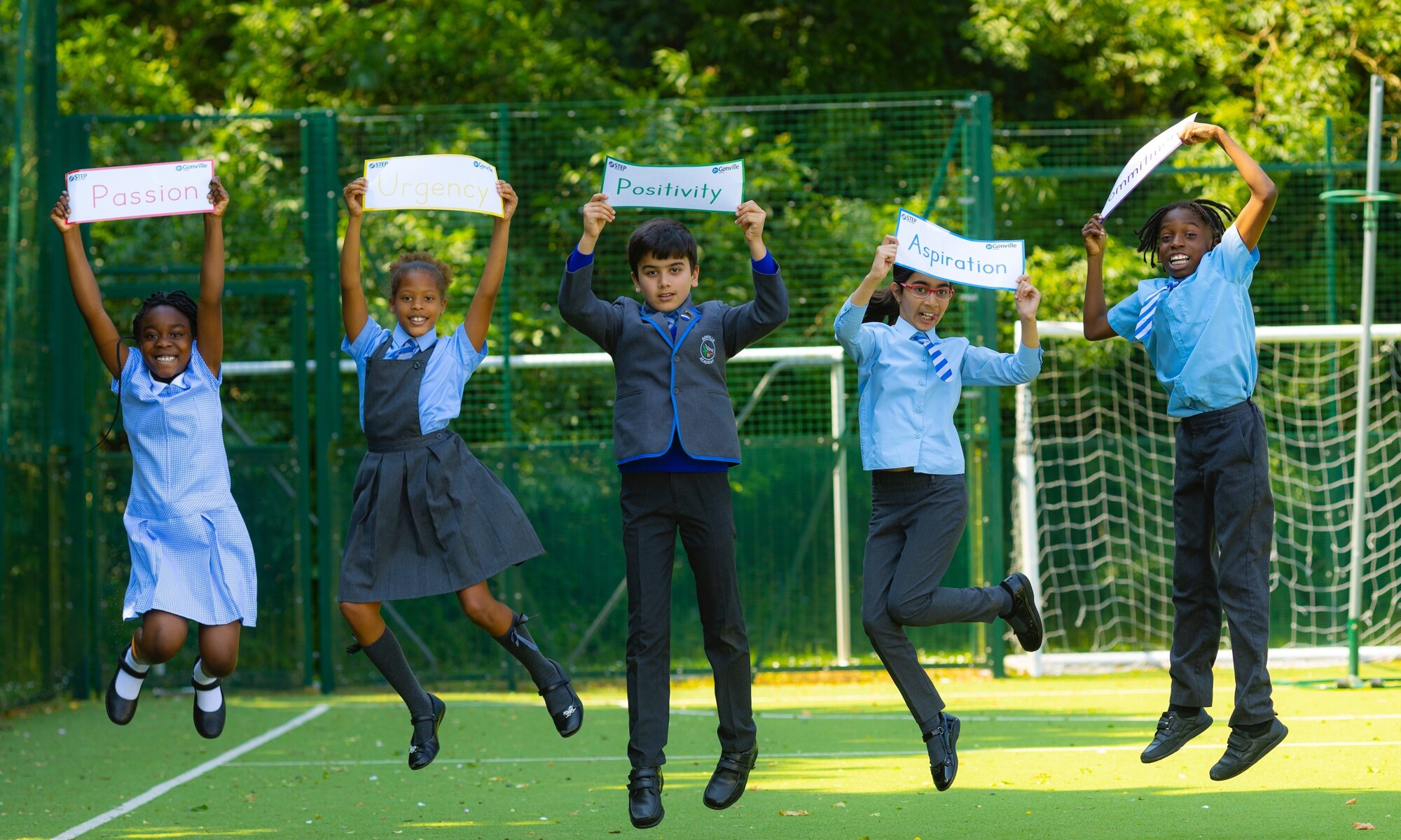 Gonville Academy Image of Pupils with School Values