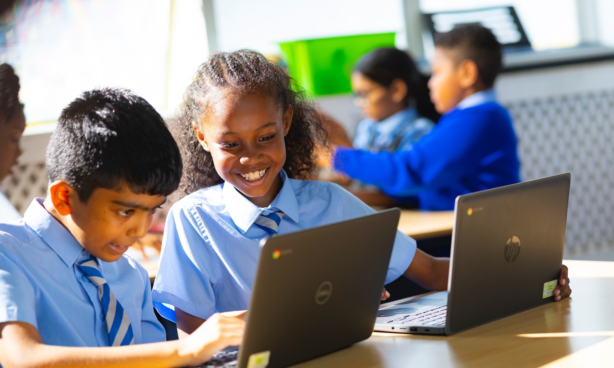 Gonville Academy Image of Pupils using Laptops